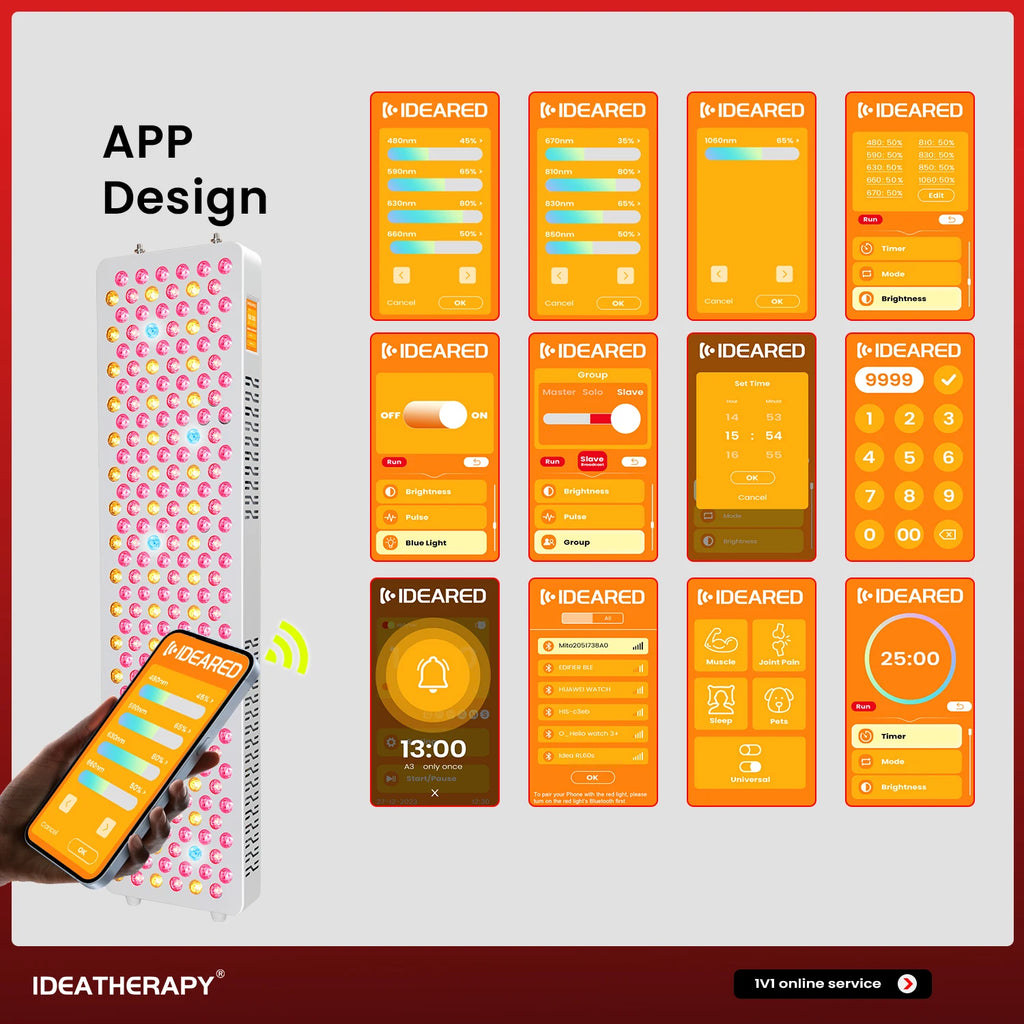 Smart Red Light Therapy Panel Roll Around